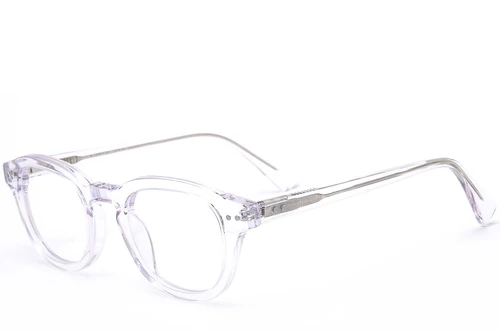 Oval Transparent Acetate Glasses #BS0218-0383