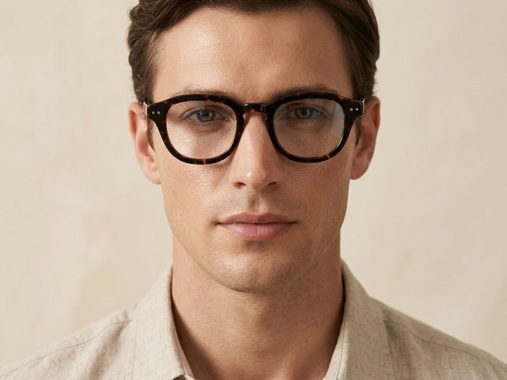 Oval Tortoiseshell Acetate Glasses #BS0218-0385
