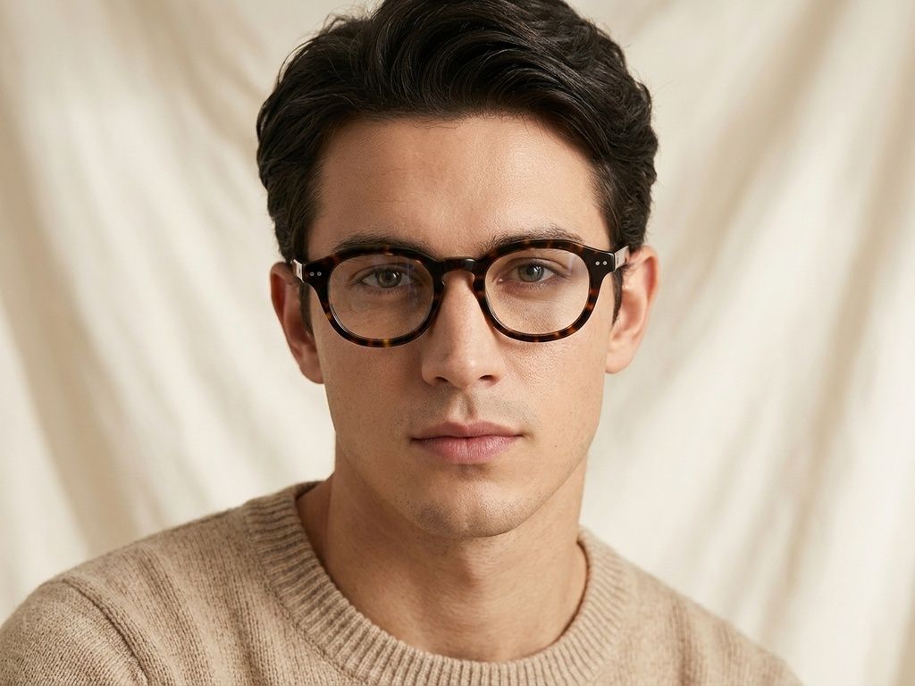 Oval Tortoiseshell Acetate Glasses #BS0218-0385