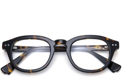 Oval Tortoiseshell Acetate Glasses #BS0218-0385