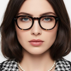 Oval Tortoiseshell Acetate Glasses #BS0218-0385