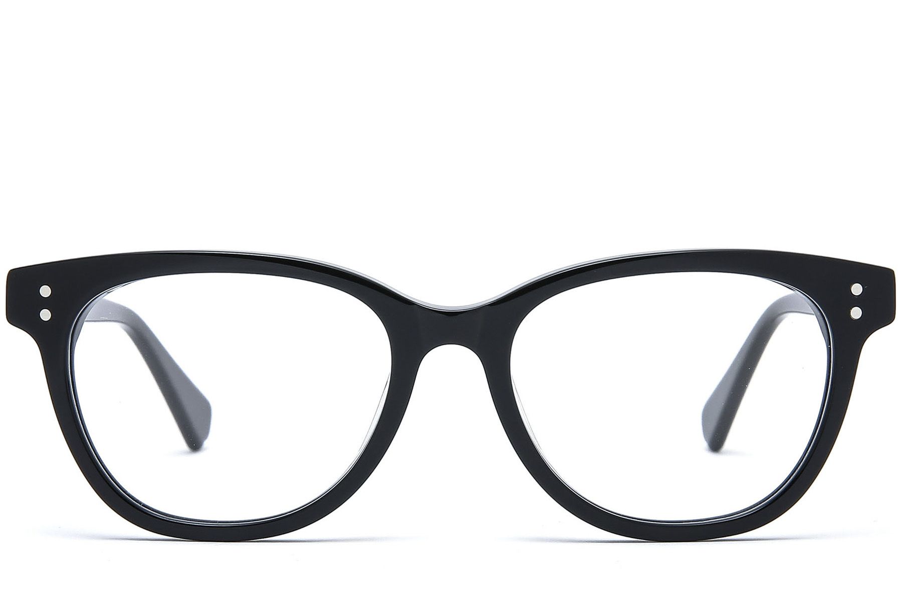 Oval Black Acetate Glasses #BS0218-0390