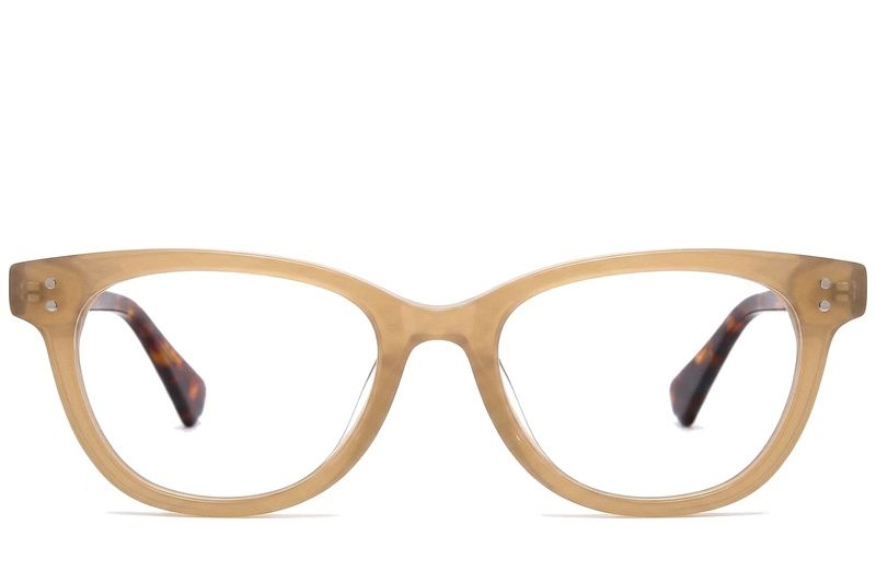 Gafas ovaladas de acetato marrón #BS0218-0392