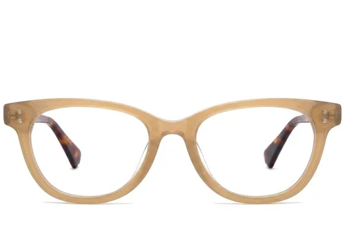 Lunettes ovales en acétate brun #BS0218-0392