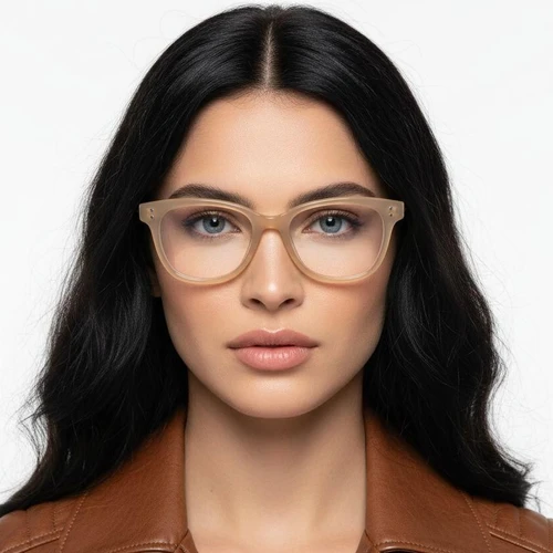Oval Brown Acetate Glasses #BS0218-0392