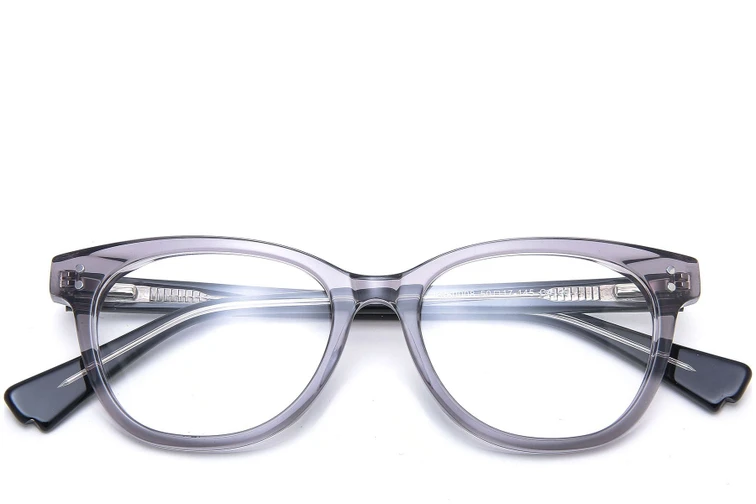Oval Grey Acetate Glasses #BS0218-0393