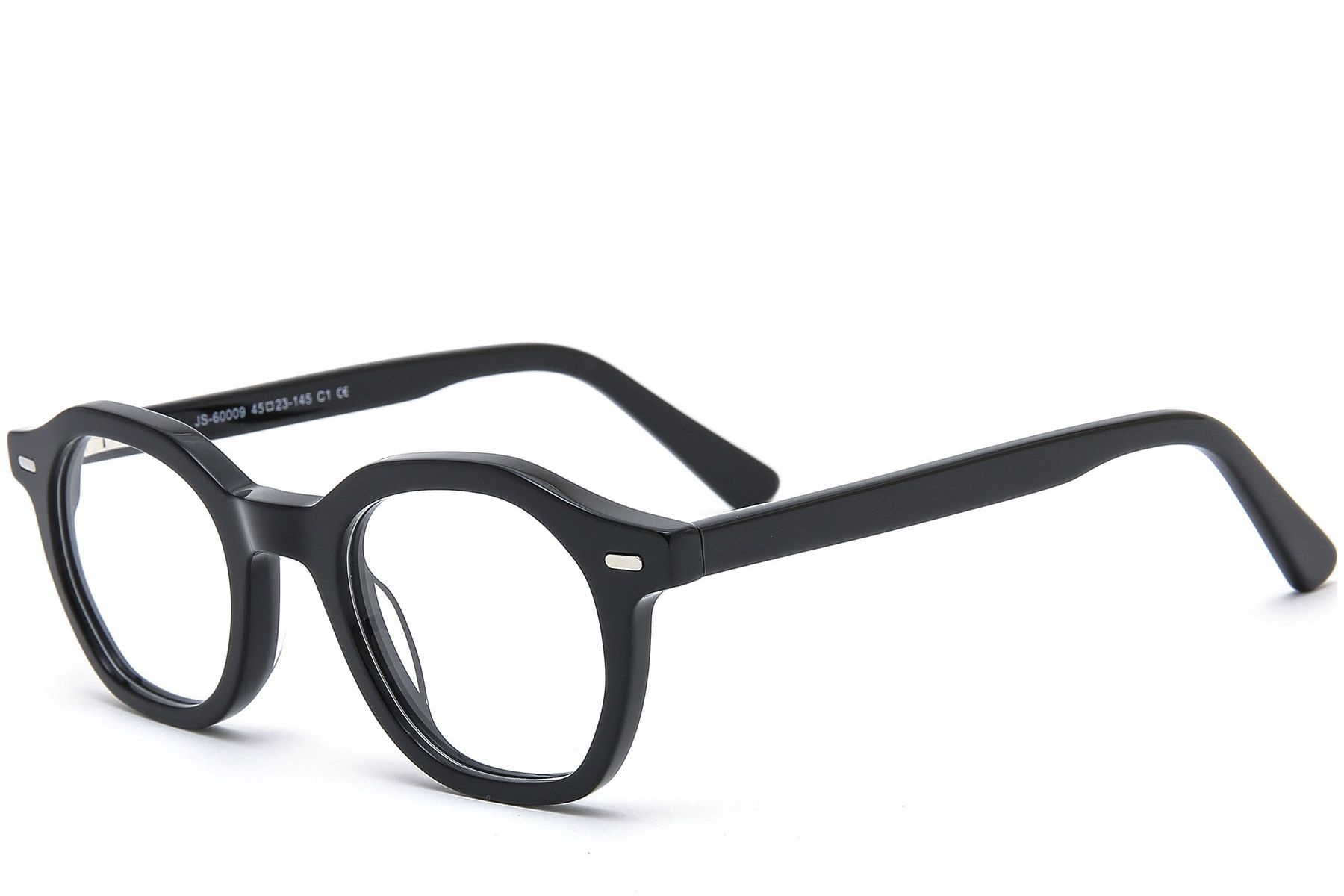Oval Black Acetate Glasses #BS0218-0394