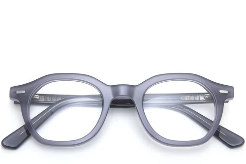 Lunettes ovales en acétate gris #BS0218-0395
