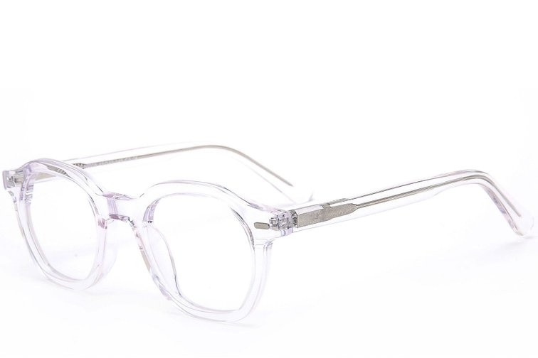 Gafas ovaladas de acetato transparente #BS0218-0396
