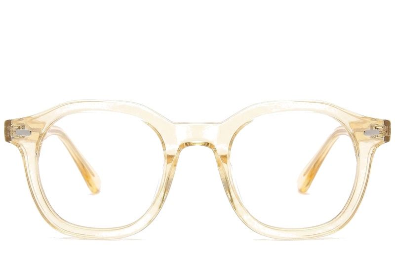 Bicchieri ovali in acetato giallo #BS0218-0397