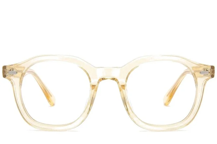 Bicchieri ovali in acetato giallo #BS0218-0397