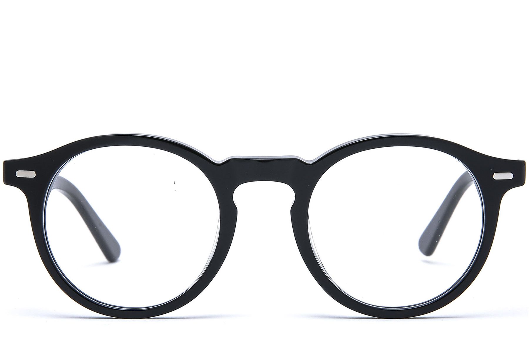 Round Black Acetate Glasses #BS0218-0398