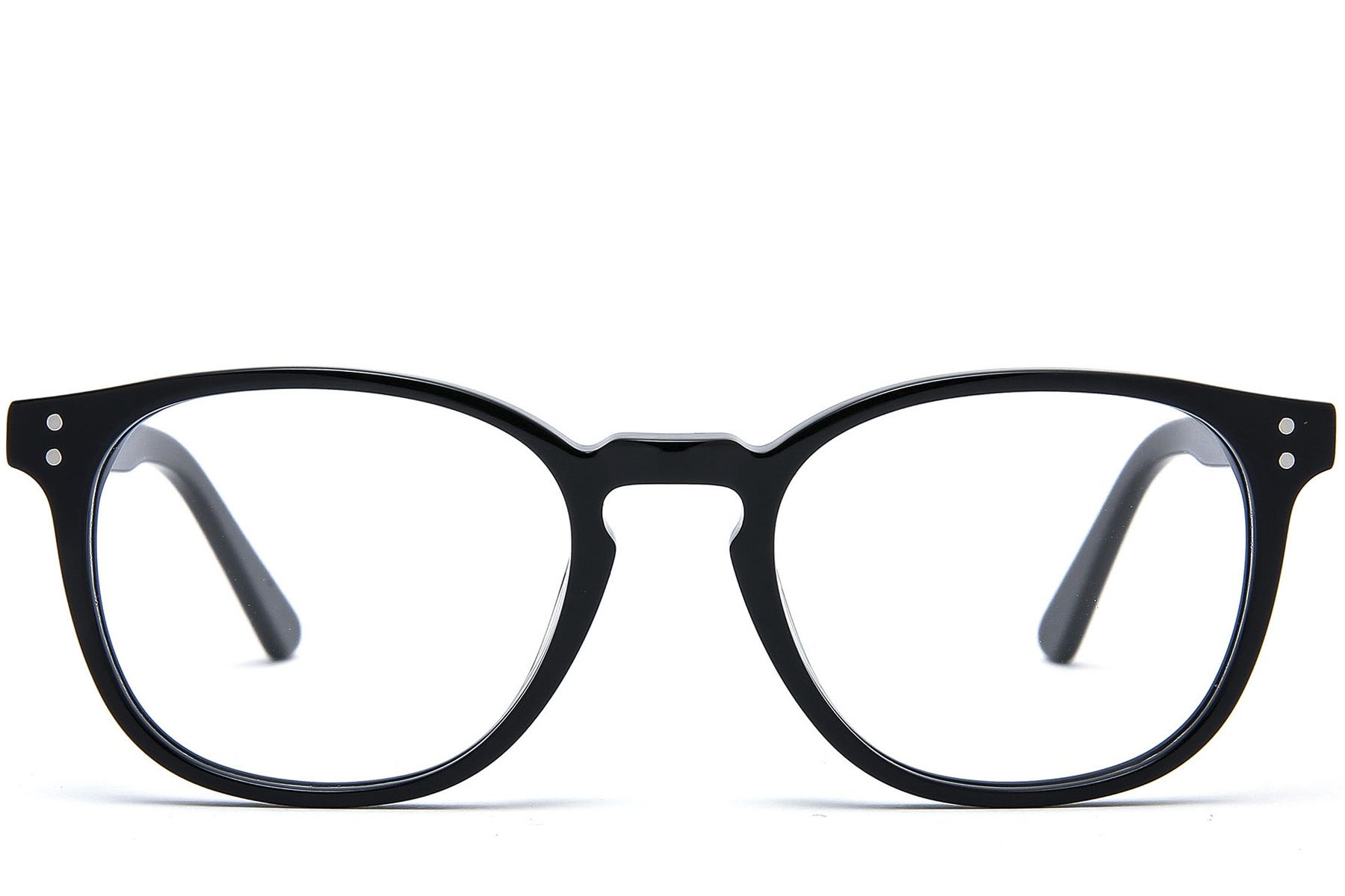 Oval Black Acetate Glasses #BS0218-0402