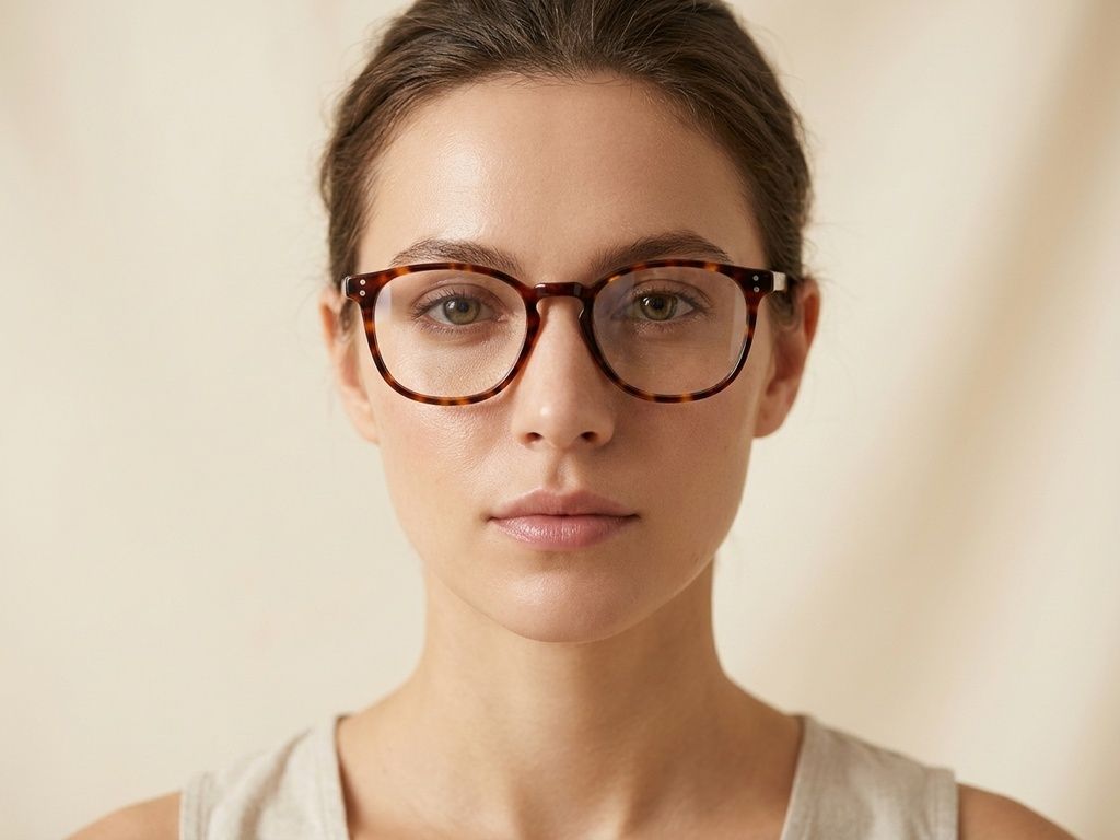 Oval Tortoiseshell Acetate Glasses #BS0218-0404