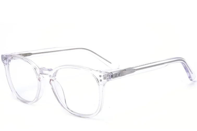 Gafas ovaladas de acetato transparente #BS0218-0405