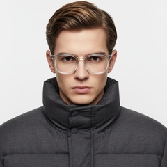 Gafas ovaladas de acetato transparente #BS0218-0405