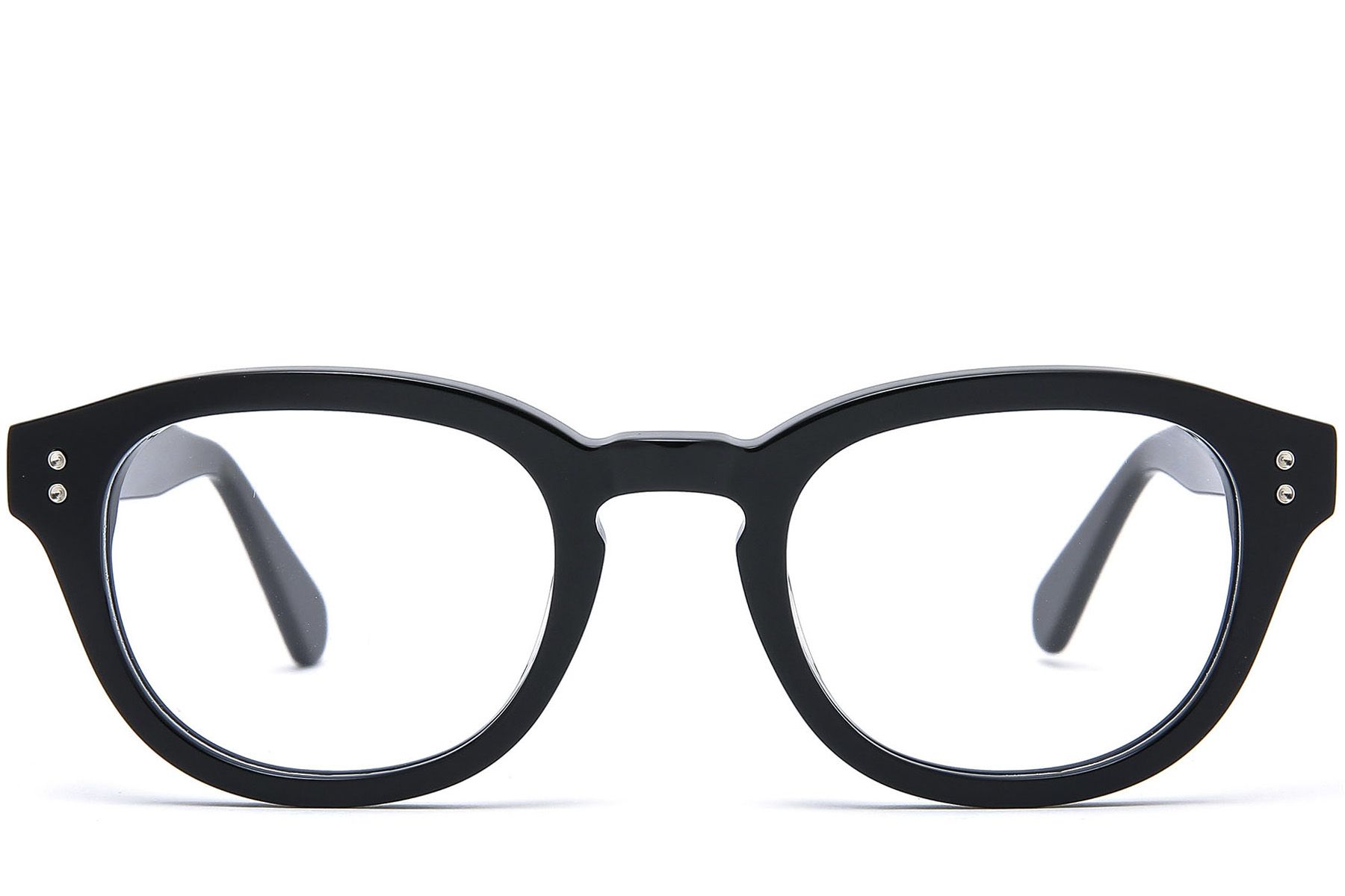 Oval Black Acetate Glasses #BS0218-0406
