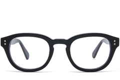 Gafas ovaladas de acetato negro #BS0218-0406