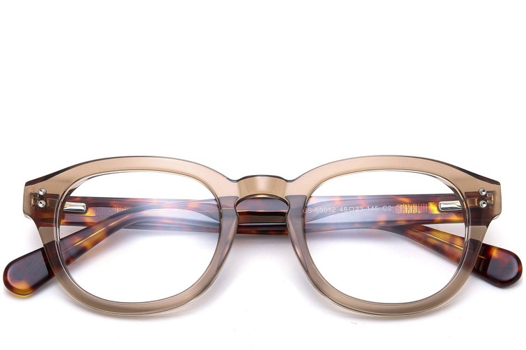 Gafas ovaladas de acetato marrón #BS0218-0407