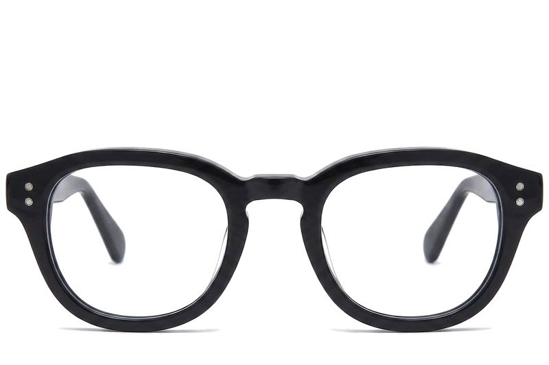 Occhiali ovali in acetato grigio #BS0218-0409