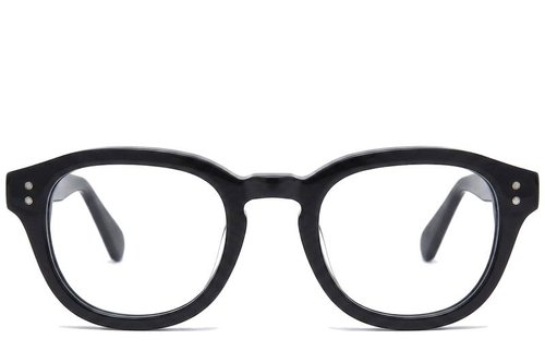 Lunettes ovales en acétate gris #BS0218-0409