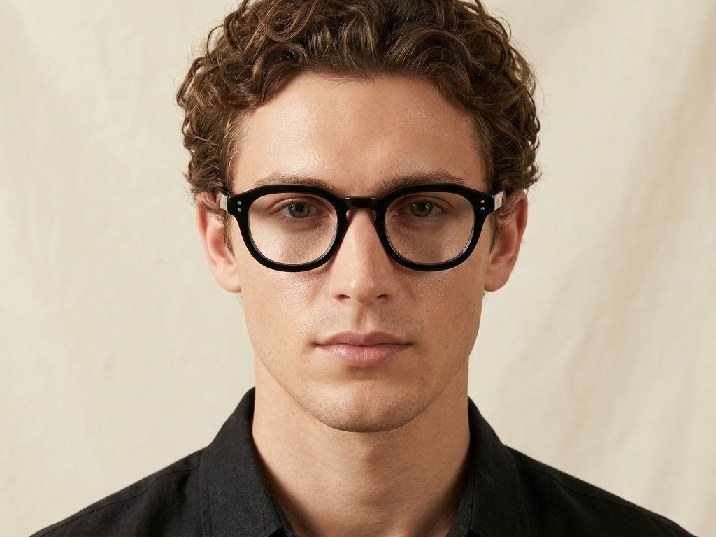 Occhiali ovali in acetato grigio #BS0218-0409