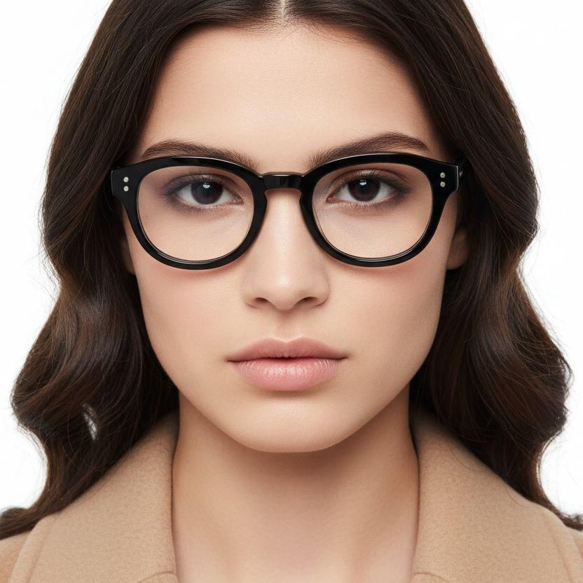 Oval Grey Acetate Glasses #BS0218-0409