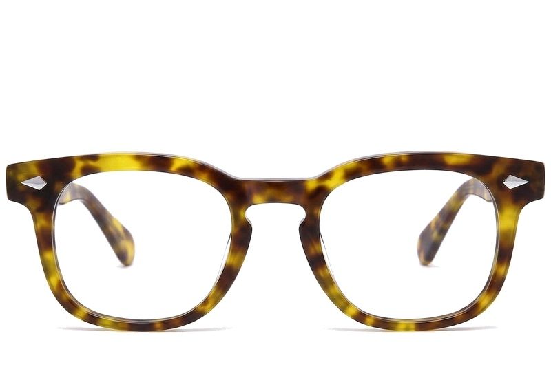 Rectangular Tortoiseshell Acetate Glasses #BS0218-0411