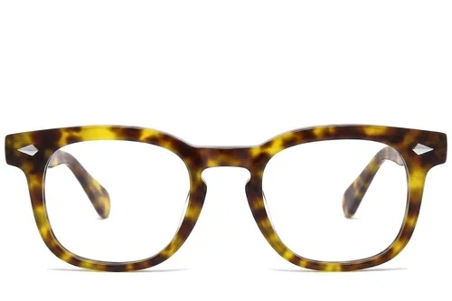 Lunettes rectangulaires en acétate écaille de tortue #BS0218-0411
