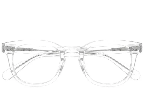 Verres rectangulaires en acétate transparent #BS0218-0412