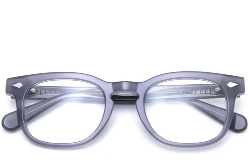 Lunettes rectangulaires en acétate gris #BS0218-0413