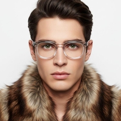 Gafas rectangulares de acetato transparente #BS0218-0416