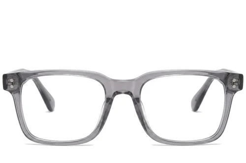 Lunettes rectangulaires en acétate gris #BS0218-0421