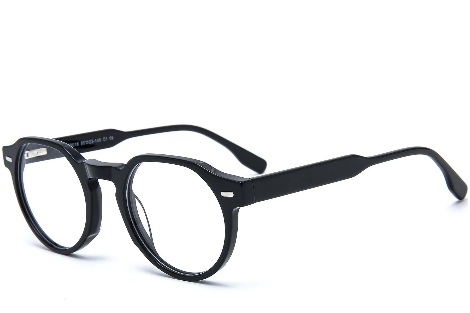 Oval Black Acetate Glasses #BS0218-0422