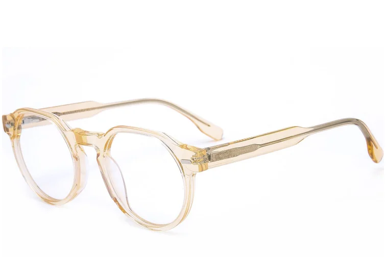 Oval Yellow Acetate Glasses #BS0218-0425
