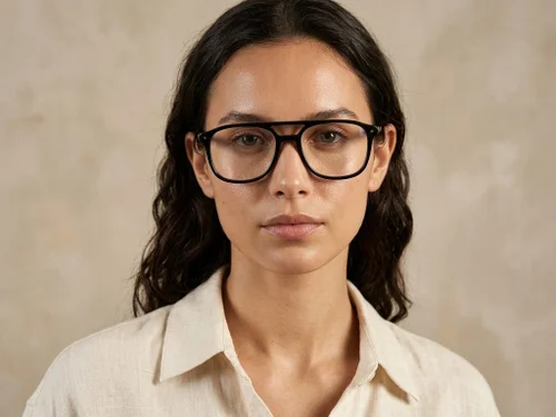 Lunettes aviateur en acétate noir #BS0218-0426
