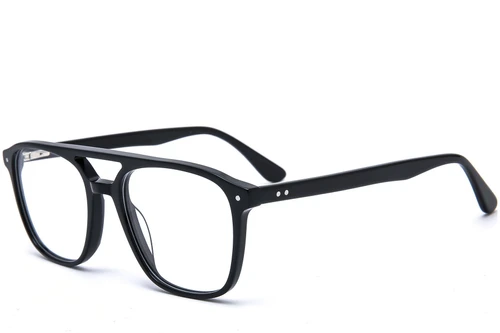 Aviator Black Acetate Glasses #BS0218-0426