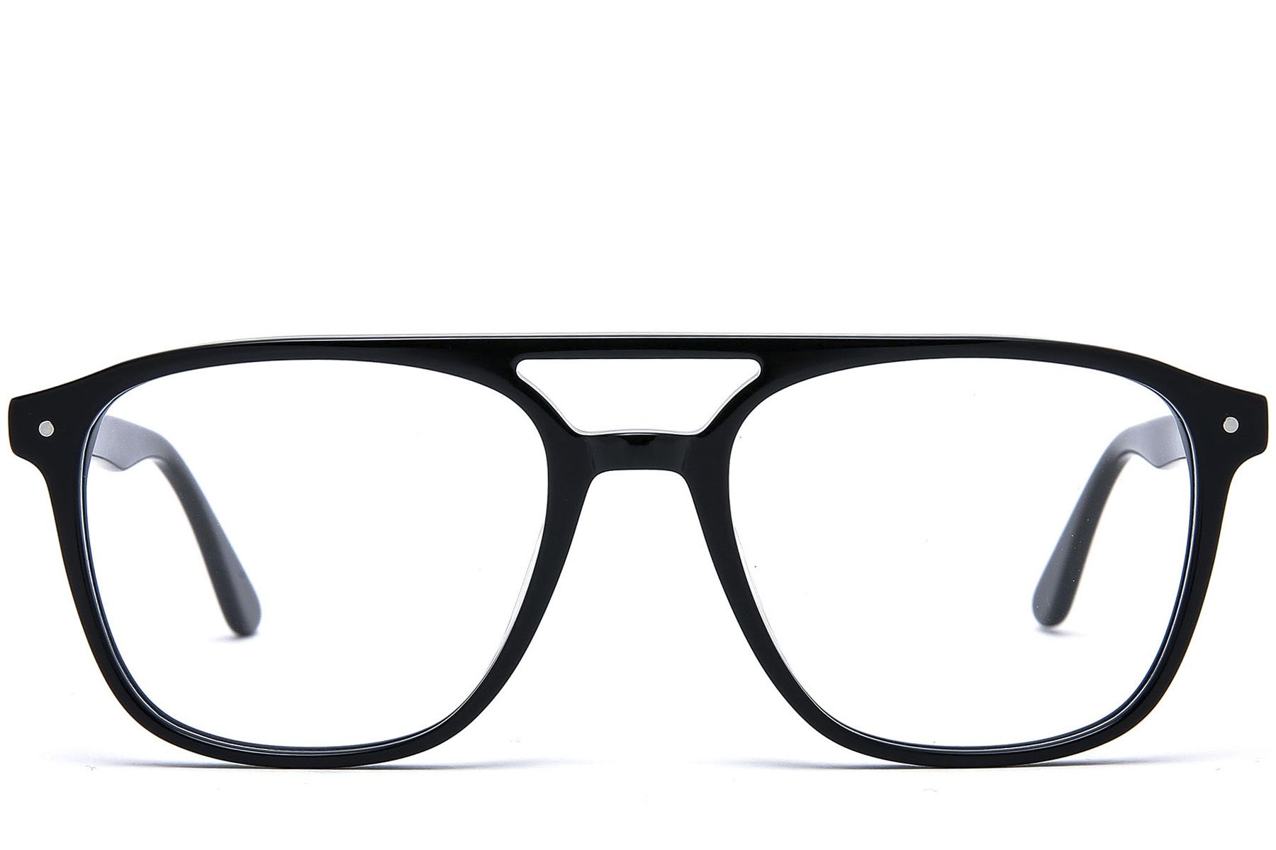 Aviator Black Acetate Glasses #BS0218-0426