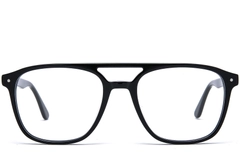 Occhiali da aviatore in acetato nero #BS0218-0426