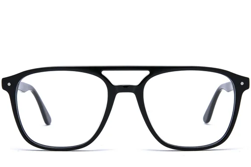 Lunettes aviateur en acétate noir #BS0218-0426
