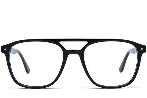 Aviator Black Acetate Glasses #BS0218-0426