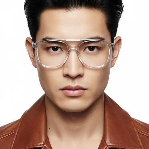 Lunettes aviateur en acétate transparent #BS0218-0429