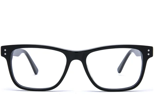 Lunettes rectangulaires en acétate noir #BS0218-0430