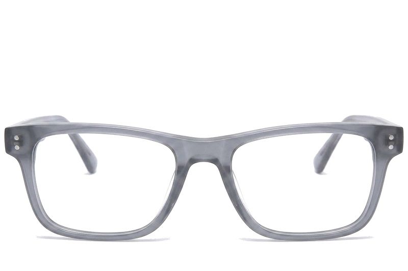 Gafas rectangulares de acetato gris #BS0218-0431