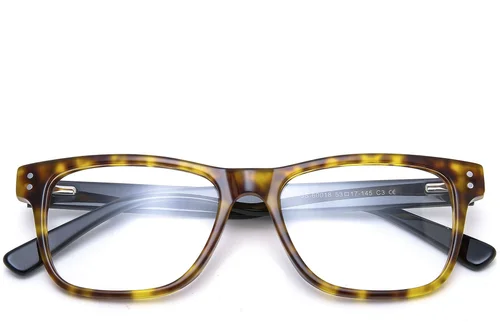 Lunettes rectangulaires en acétate écaille de tortue #BS0218-0432