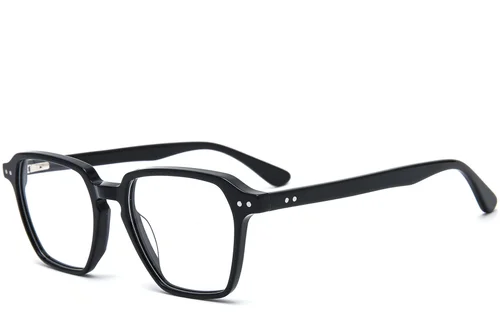 Lunettes rectangulaires en acétate noir #BS0218-0434