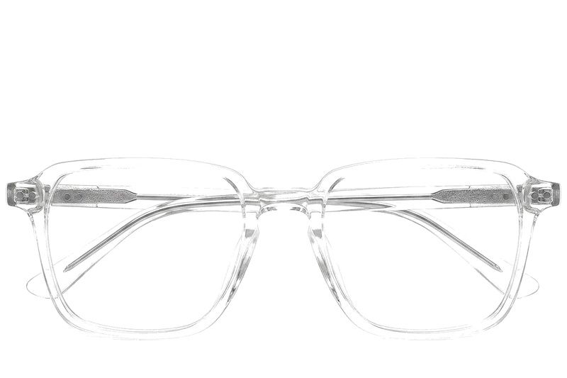 Gafas rectangulares de acetato transparente #BS0218-0435