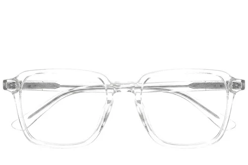 Verres rectangulaires en acétate transparent #BS0218-0435