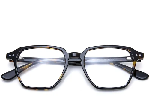 Lunettes rectangulaires en acétate écaille de tortue #BS0218-0436