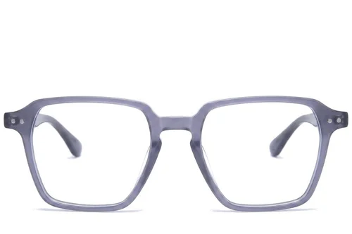 Lunettes rectangulaires en acétate gris #BS0218-0437